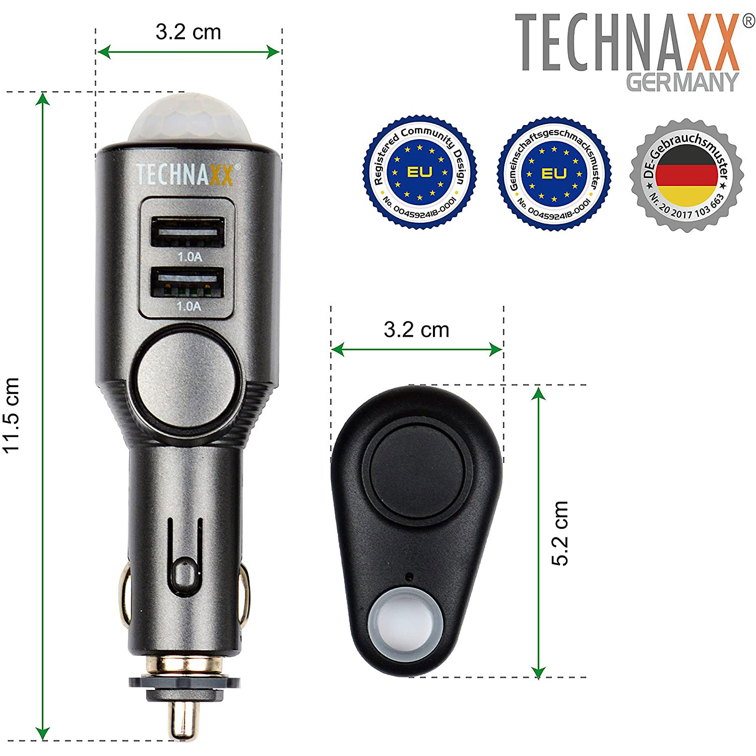 Technaxx car Alarm with Charging Function TX-100 - imagine 4