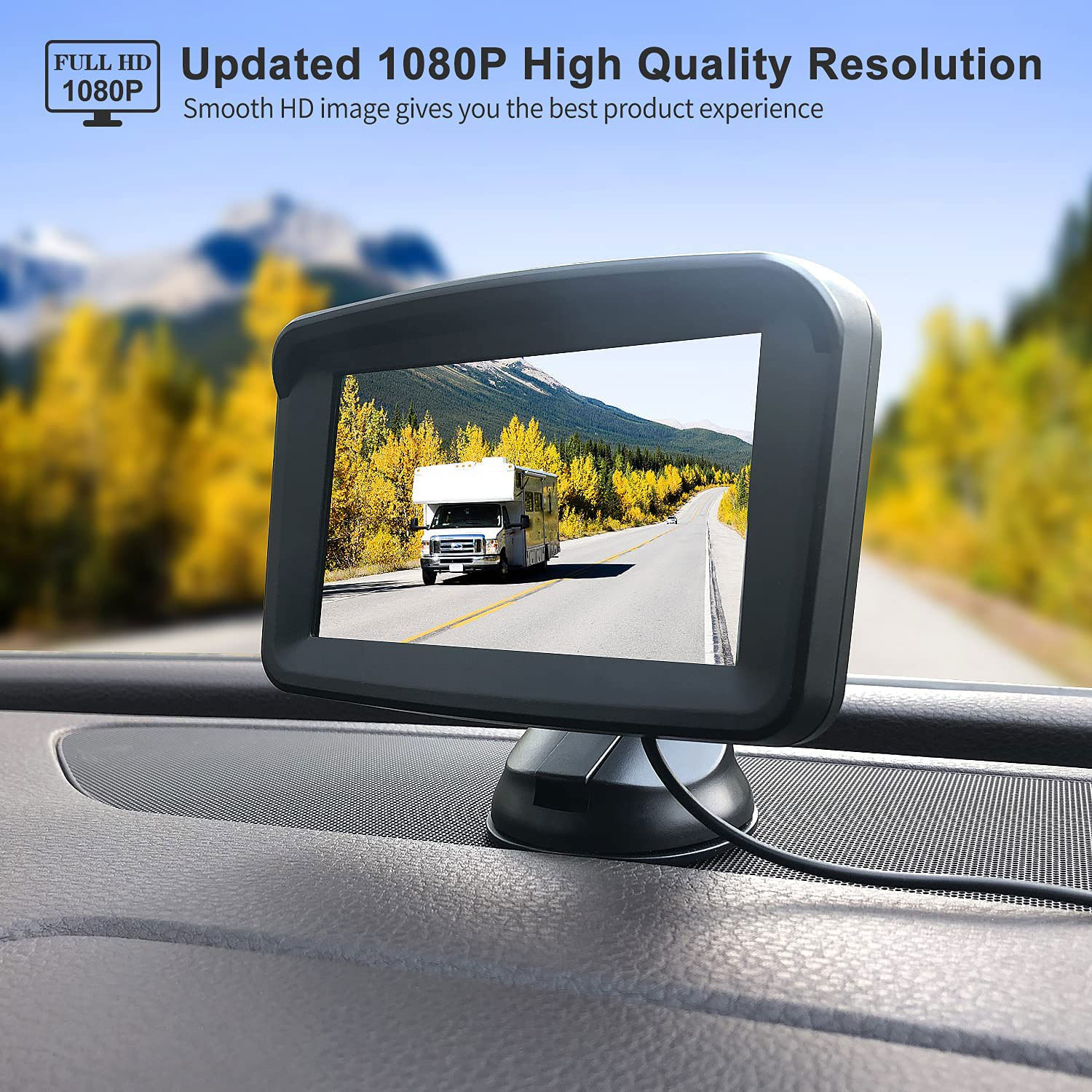 5" Monitor with 1080P Backup Camera for Truck - imagine 2